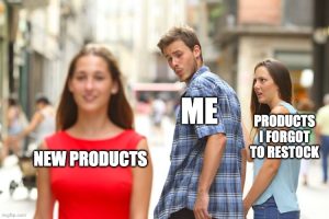 Ecommerce meme about stockouts